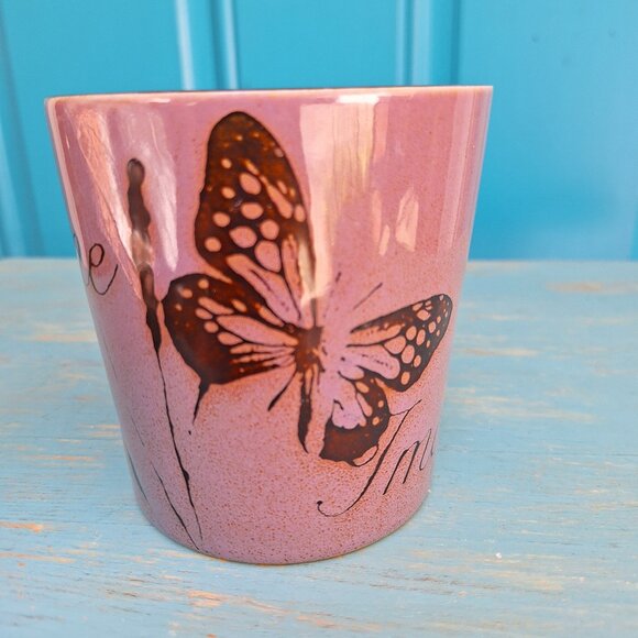 Vintage Butterfly Mug Pfaltzgraff Mugs Purple Coffee Cup Decor Gifts Imagine - Picture 3 of 10